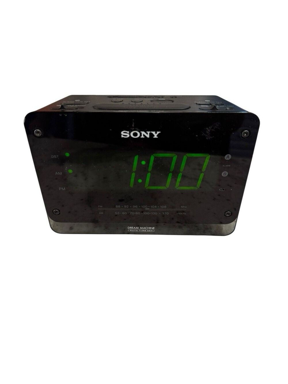 Sony Dream Machine ICF-C414 Black Dual Alarm Clock Radio AM FM LED Display